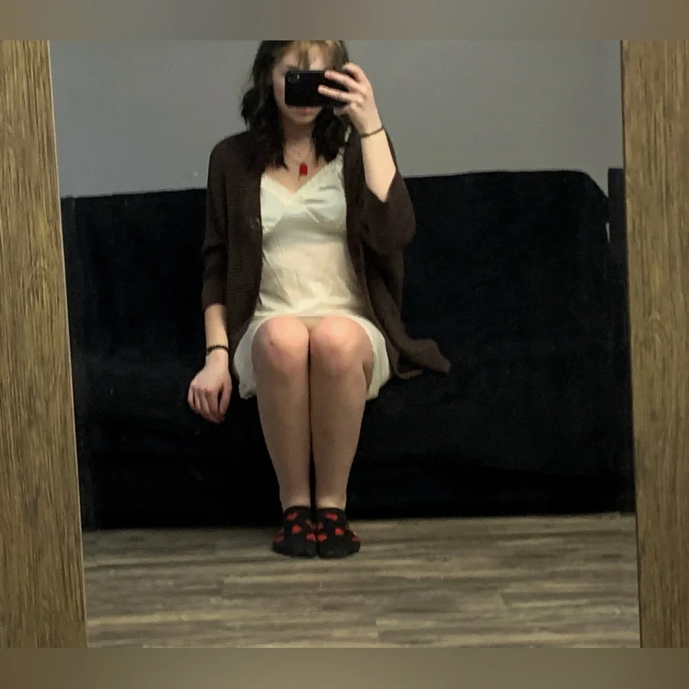 Brown knit cardigan - Picture 3 of 4